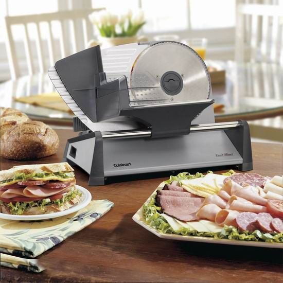  Cuisinart CFS-155C 7.5英寸不锈钢 熟食切片机5.6折 89.98加元包邮！