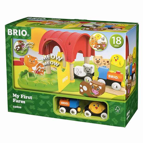  瑞典 BRIO 33826 My First Farm 我的农场套装2.7折 20.33加元清仓！Walmart同款74.99加元！