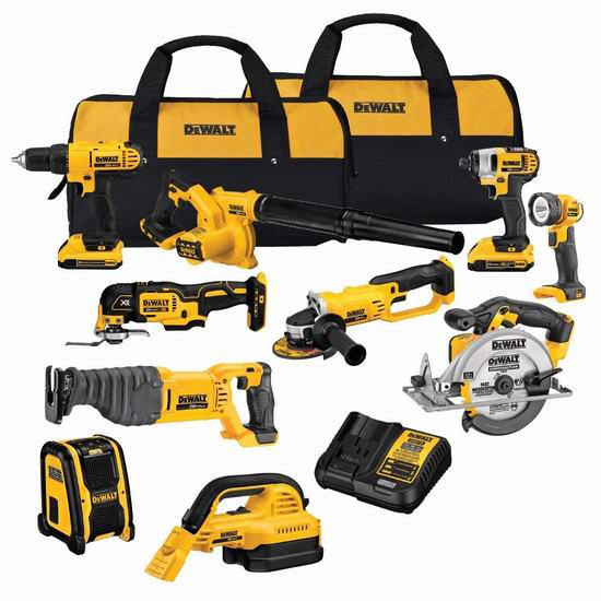  DEWALT 得伟 DCK1020D2 20V Max 紧凑型无绳电动工具套装6.8折 812.84加元包邮！