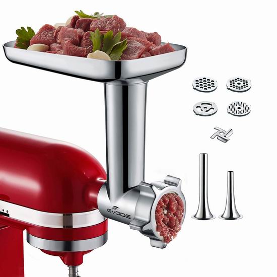  Gvode KitchenAid 厨师机专用 全金属绞肉/灌肠通用配件7.5折 60.72加元包邮！