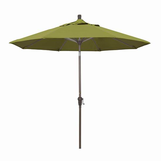  超级白菜！California Umbrella 9英尺豪华可倾斜庭院遮阳伞1.3折 37.67加元包邮！