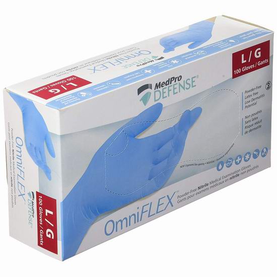  Medpro Omniflex 无粉 医疗检查防护手套（100双）11.39加元！