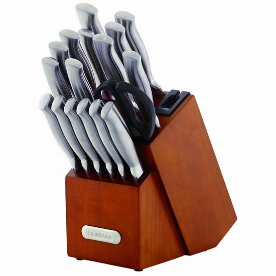  历史新低！Farberware 5190024 不锈钢厨房刀具18件套 60.04加元包邮！