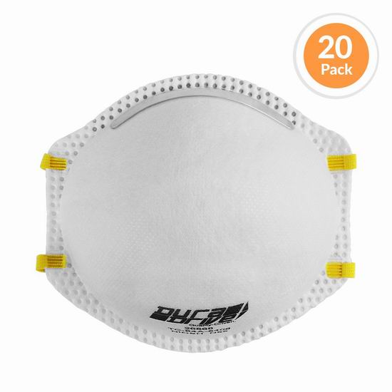  手慢无！DuraDrive NIOSH-Approved N95防护口罩（20件） 37.99加元包邮！