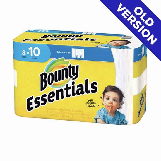  历史新低！Bounty select-a-size 厨房用纸8卷4折 12.54加元！
