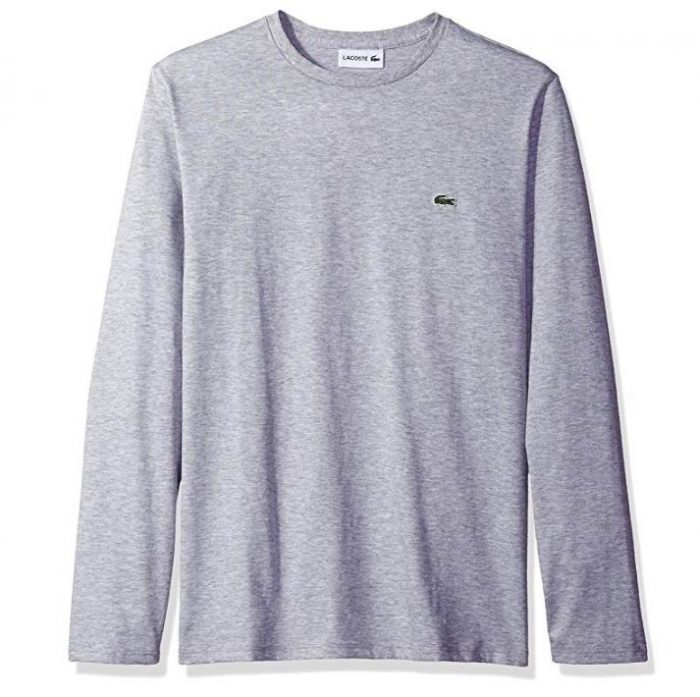  Lacoste Standard 圆领长袖T恤 4折 31.27加元，原价 77.35加元