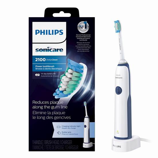  历史最低价！Philips 飞利浦 Sonicare Hx3211/62 可充电电动牙刷6.2折 24.96加元！2色可选！