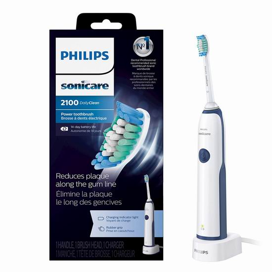  历史最低价！Philips 飞利浦 Sonicare Hx3211/62 可充电电动牙刷6.2折 24.96加元！