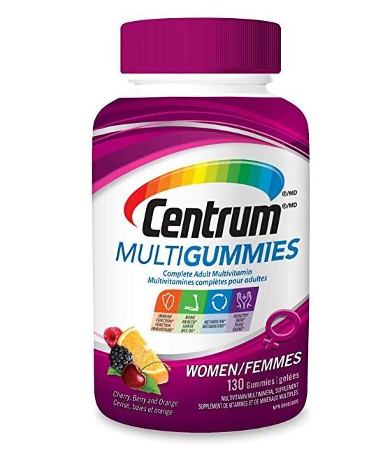  Centrum  女性多种维生素软糖 130粒 11.93加元，原价 15.27加元