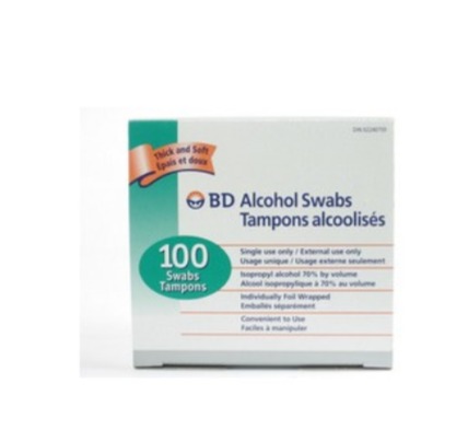  BD Single Use 含70％异丙醇酒精片 100张 3.49加元