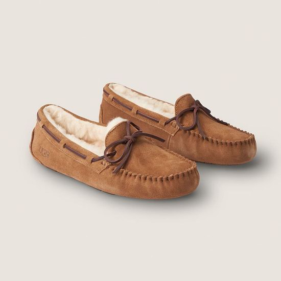  UGG Dakota 真皮羊毛 女士豆豆鞋/懒人鞋 106.24加元包邮！另有大童版72.24加元！2色可选！