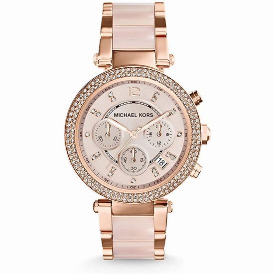  金盒头条：Michael Kors MK5896 女士动感璀璨 三眼石英腕表/手表4.4折 174.95加元包邮！