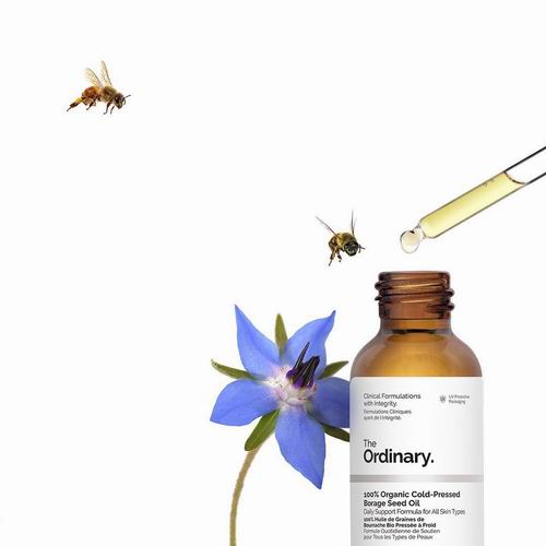  The Ordinary 100％有机冷榨琉璃苣籽油 修复去除红血丝 30毫升  4.2加元