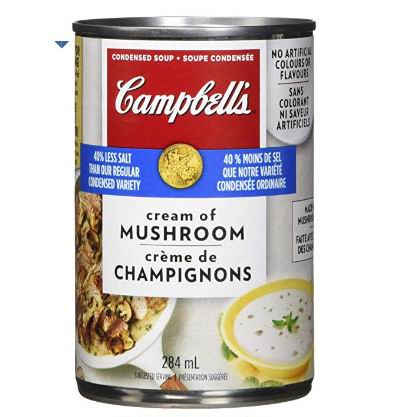  Campbell's 低盐奶油蘑菇汤 284毫升 1加元