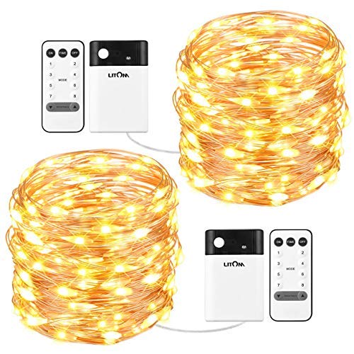  Mpow 100 LED 33英尺 遥控铜线灯串 11.99加元！