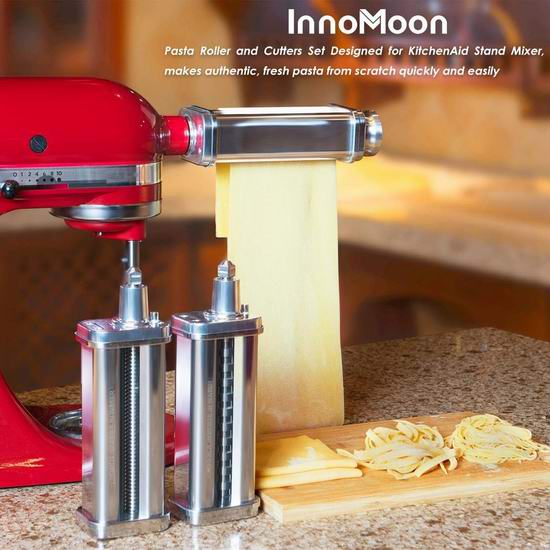  InnoMoon KitchenAid 厨师机专用 面条/压面切面器配件3件套 107.99加元包邮！