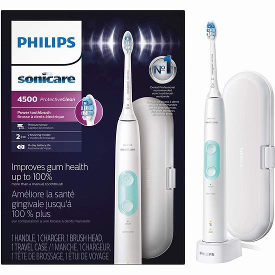 节礼周专享：Philips 飞利浦 HX6827/11 Sonicare 声波震动 电动牙刷6折 59.96加元包邮！