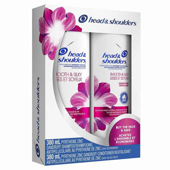  历史新低！Head and Shoulders 海飞丝 丝质柔滑 新生去屑 洗护发露2件套（760ml）4.3折 4.75加元！