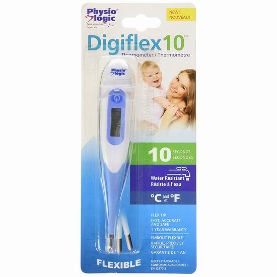  Physio Logic Digiflex 10 数字式体温计 5.49加元！