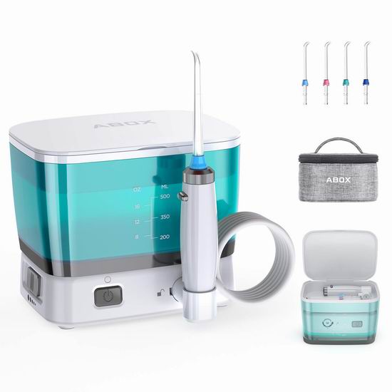  历史最低价！ABOX FC2580 500ml 可充电 电动冲牙器/水牙线 39.99加元包邮！免税！