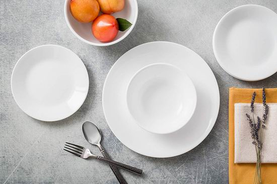Corelle 康宁 Livingware 白色餐具18件套6人装7.7折 80.47加元包邮！