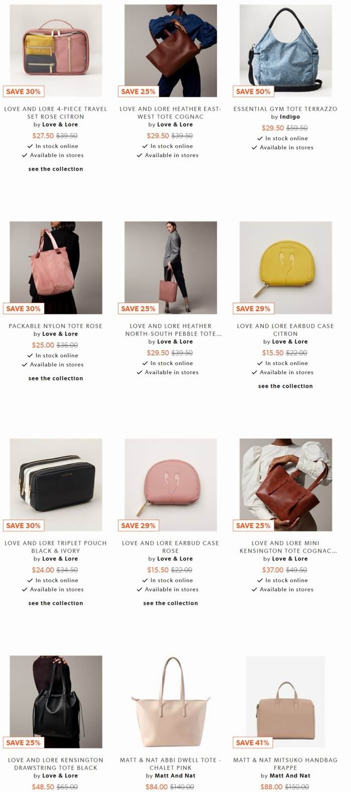 精选Love & Lore、Matt And Nat、Remi & Reid等品牌美包 5.9折起+包邮！