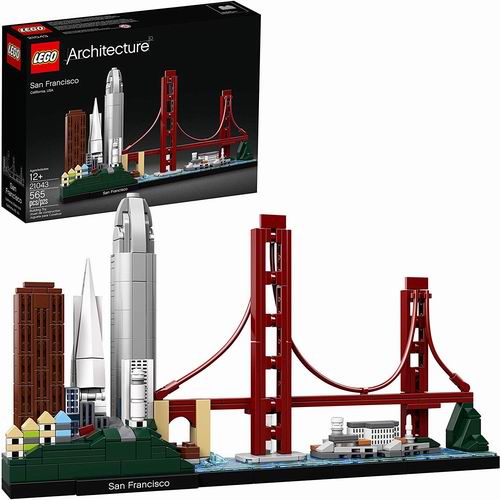  LEGO 乐高 21043 经典建筑系列 旧金山（565pcs） 59.98加元包邮！