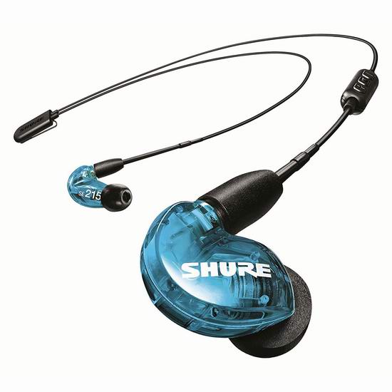  历史最低价！Shure 舒尔 SE215 入耳式 无线蓝牙隔音耳机5.4折 109加元包邮！4色可选！