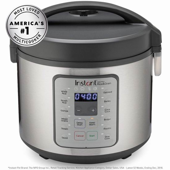  历史最低价！Instant Pot Zest 20杯大容量 智能电饭煲5.5折 49.96加元包邮！