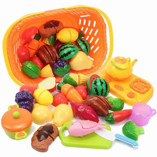  AMOSTING 儿童过家家 蔬菜水果厨房玩具套装 22.09加元限量特卖！