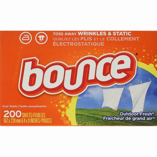  Bounce 抗过敏防静电清香烘干纸（200张）5.4折 6.48加元！