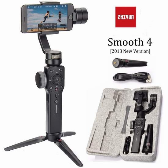  Zhiyun 智云 Smooth 4 手持三轴云台稳定器6.2折 99加元限量特卖并包邮！