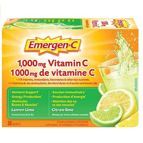  Emergen-C 维生素C / B矿物质补充剂 柠檬味 30粒 12.47加元