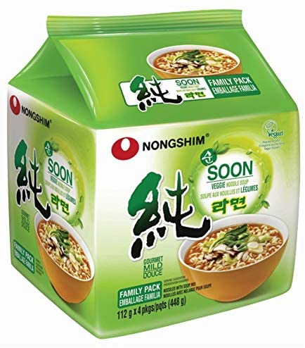  Nongshim 农心 NS02284S 素菜汤方便面4包  4.97加元