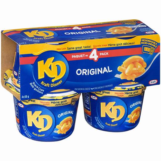  Kraft Dinner 卡夫 Original 原味芝士通心粉（4杯） 5.46加元！