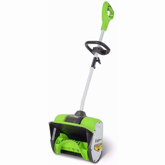  必入好价！GreenWorks 2600802 8安培 12英寸电动铲雪机5.5折 92.99加元包邮！