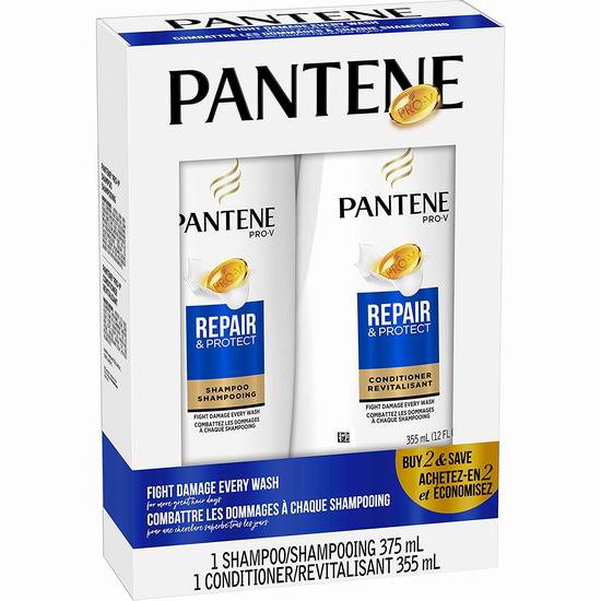  Pantene 潘婷 Pro-V Repair & Protect 洗发水+护发素2件套（375+355ml） 8.53加元