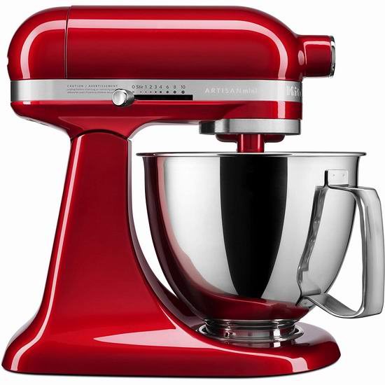  KitchenAid 厨宝 Artisan 名厨系列 KSM3316XER 3.5夸脱 多功能立式厨师机6.8折 297.7加元包邮！