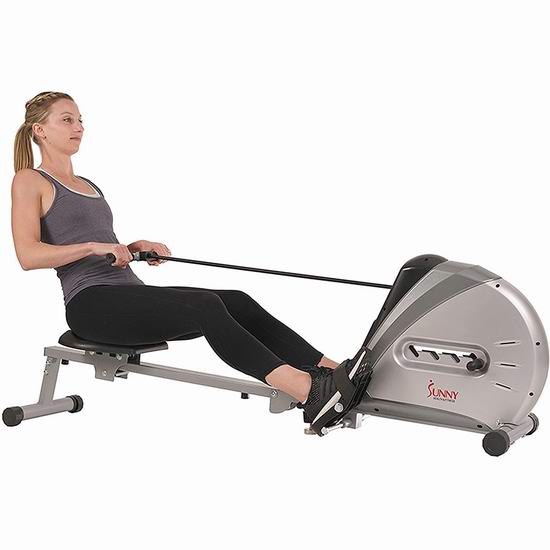  减肥神器 Sunny Health & Fitness SF-RW5606 家用磁阻划船机/划艇机5.5折 145.42加元包邮！会员专享！