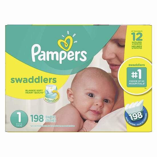  Pampers 帮宝适 Swaddlers 纸尿裤（Size 1-6）6.8折 34.36加元起包邮（会员价 28.94加元）！