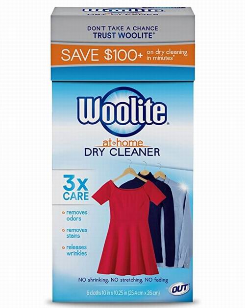  省钱又省时！Woolite家用干洗绵纸6片 8.43加元