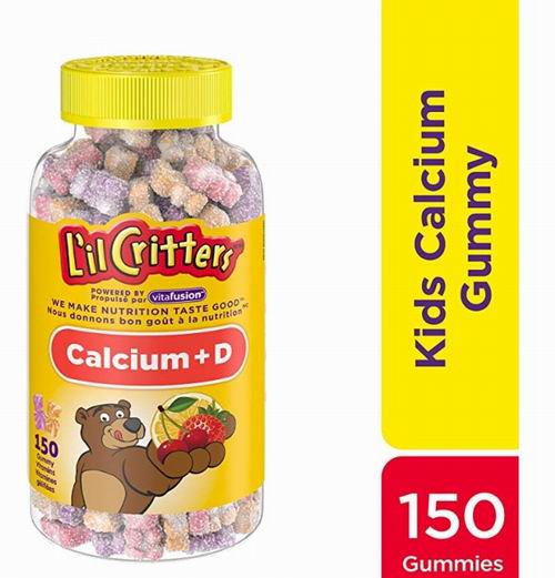  L'il Critters小熊钙+ D3软糖维生素150粒 11.1加元（原价 15.97加元）
