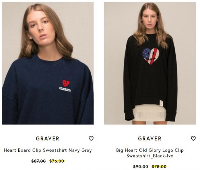 Graver 小花、笑脸、爱心笑脸卫衣 4折起+额外9折+包关税！ 太好穿了 穿上就不想脱掉