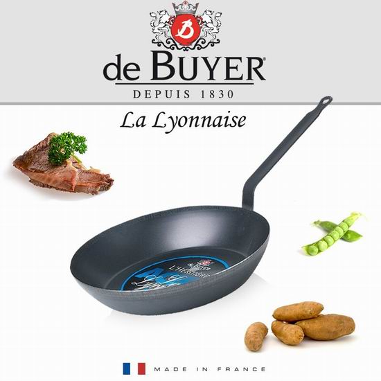  历史新低！De Buyer La Lyonnaise 里昂系列 10.25英寸超轻蓝铁平底煎锅5.8折 38.08加元包邮！