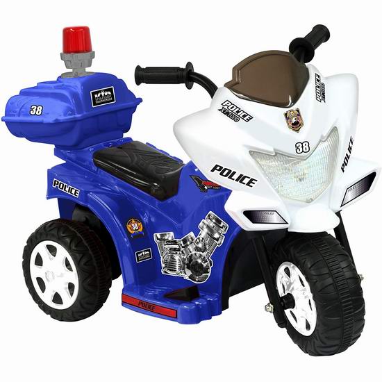  Kid Motorz 6V Lil Patrol 幼儿电动三轮巡逻摩托车 66.59加元包邮！