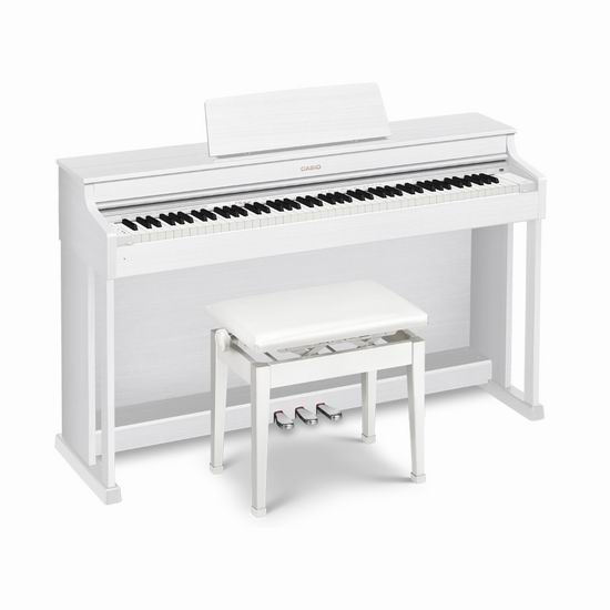  补货！Casio 卡西欧 AP470WE 88键重锤 白色专业电钢琴 1425.7加元包邮！
