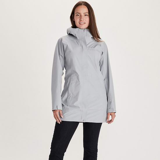 Marmot 土拨鼠 Essential Lightweight 女式超轻防水 长款连帽外套（XS码）3.4折 90.97加元包邮！