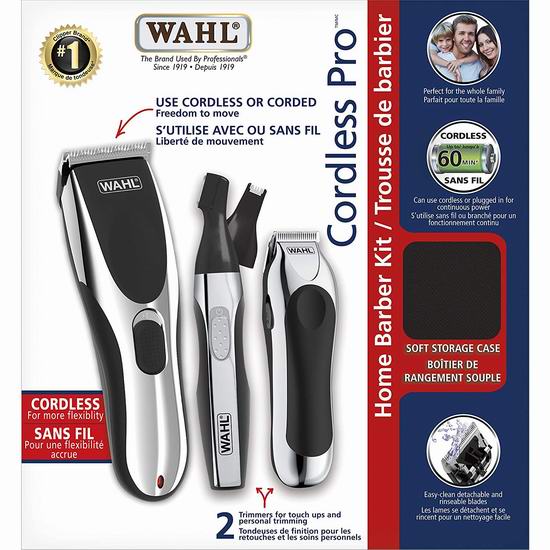  历史新低！Wahl 3155 电动理发器套装 38.22加元包邮！