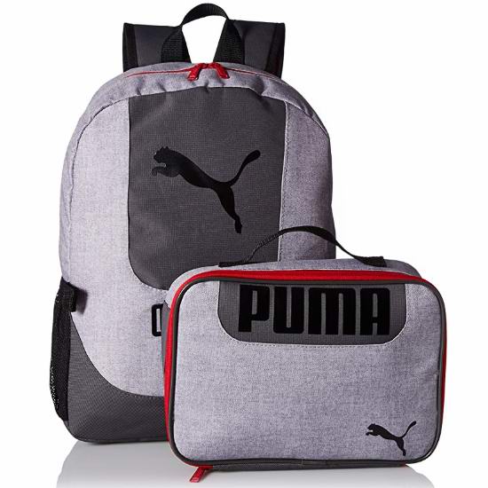  历史新低！PUMA Logo印花 大童书包+午餐包套装 24.54-28.36加元！2色可选！