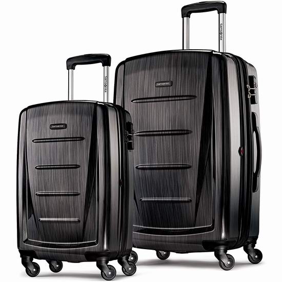  白菜价！Samsonite 新秀丽 Winfield 2 全PC 20+28寸 黑色拉杆行李箱2.7折 253.99加元包邮！